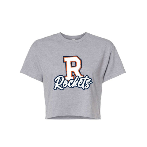 dBoldTees & DTF Transfers Adult Cropped R Rocket PTO Next Level T-Shirt - FR008 Adult Small / Gray
