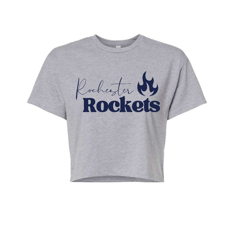 dBoldTees & DTF Transfers Adult Cropped Rochester Flame PTO Next Level T-Shirt - FR008 Adult Small / Gray