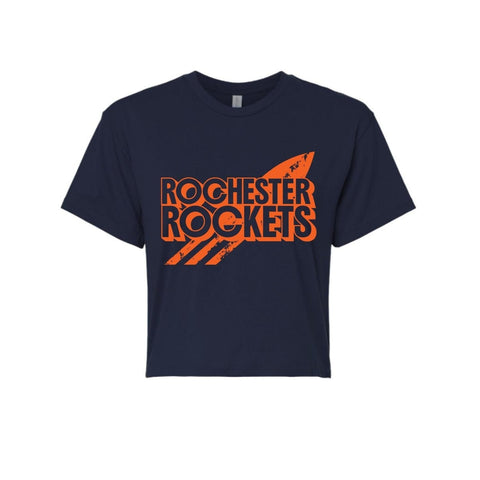 dBoldTees & DTF Transfers Adult Cropped Rochester Rocket PTO Next Level T-Shirt - FR008 Adult Small / Navy