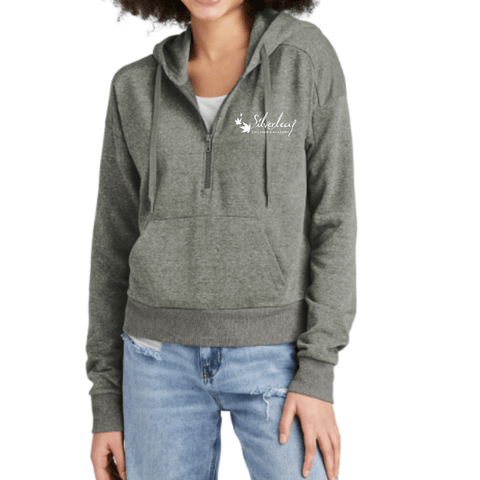 dBoldTees & DTF Transfers District Women’s Perfect Tri-Fleece 1/2-Zip Pullover - DT1311 - TS008 Adult Small / Charcoal Heather