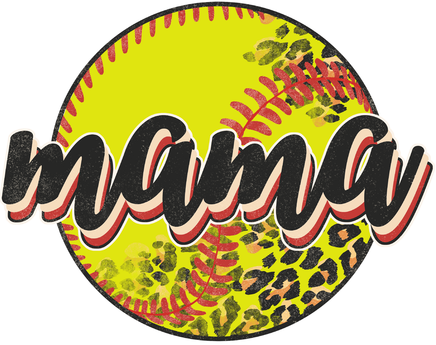 dBoldTees DTF Transfer DTF TRANSFER - 9090 Mama Leopard Softball