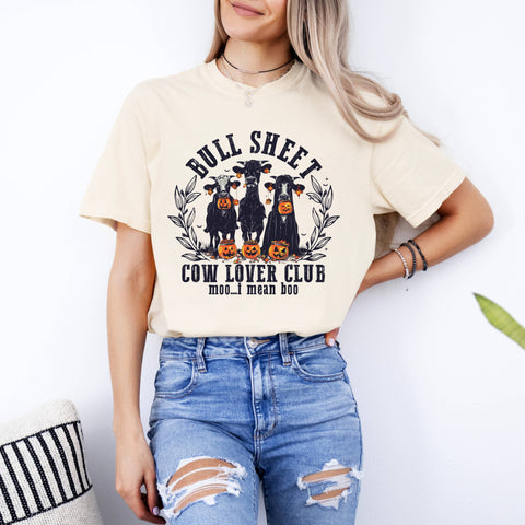 dBoldTees DTF Transfer DTF TRANSFER - Bull Sheet Cow Lover Club Black Text 93817