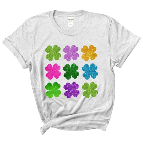 dBoldTees DTF Transfer DTF TRANSFER - Faux Glitter Shamrocks 9068