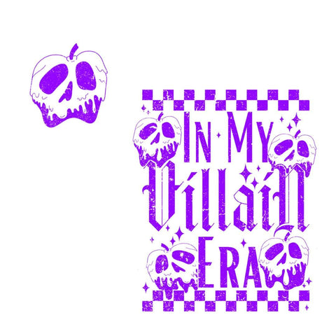 dBoldTees DTF Transfer DTF TRANSFER - In My Villain Era Distressed Left Upper Chest & Back Set 7044