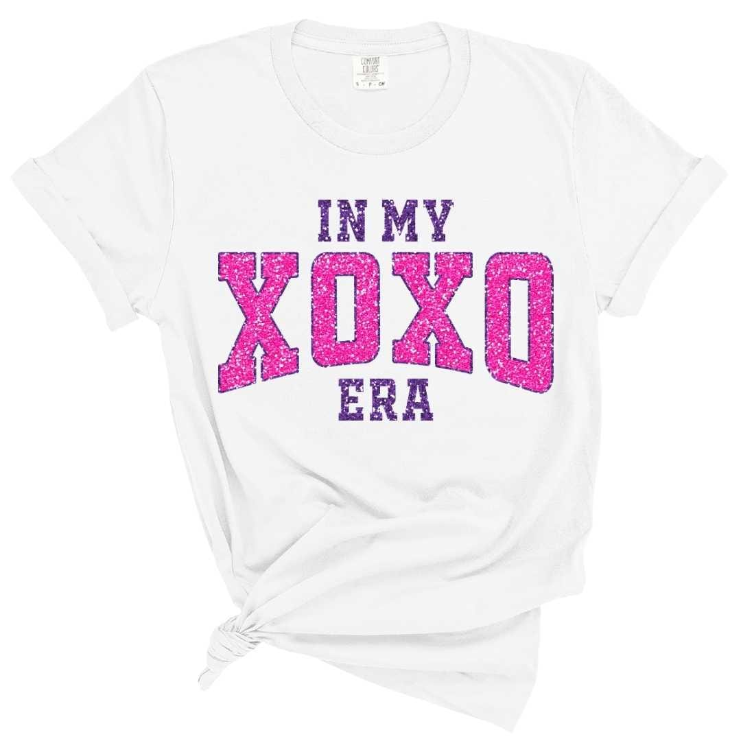 dBoldTees DTF Transfer DTF TRANSFER - In My XOXO Era Pink/Purple Faux Sequin 9010
