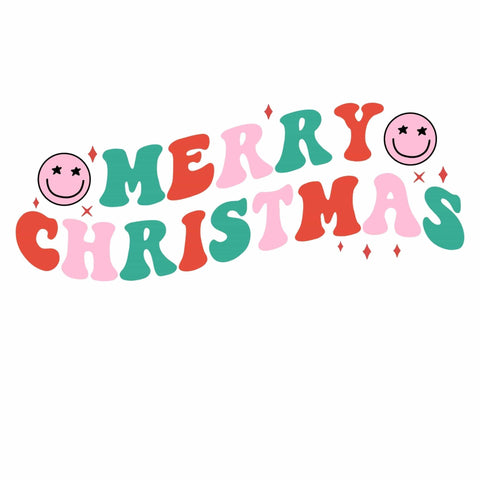 dBoldTees DTF Transfer DTF TRANSFER - Merry Christmas Smiley 5011
