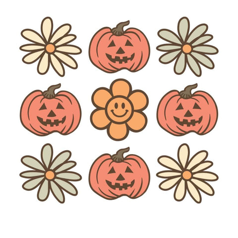 dBoldTees DTF Transfer DTF TRANSFER - Pumpkins & Flowers 7042