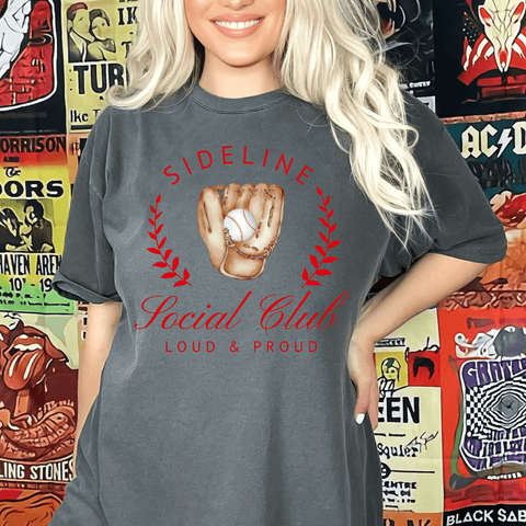 dBoldTees DTF Transfer DTF TRANSFER - Sideline Social Club Baseball BASEB002 Pocket 4"