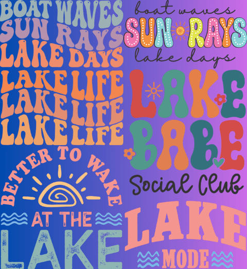 dBoldTees & DTF Transfers Lake - Mini Gang Sheet 22" x 24" MGSSM004