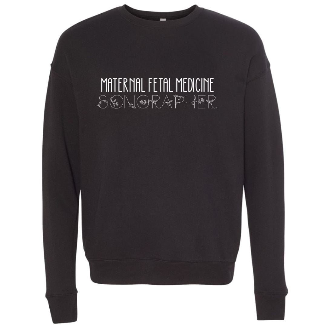 dBoldTees & DTF Transfers Maternal Fetal Medicine Sonographer Design 2 Crewneck Sweatshirt / XS / Black