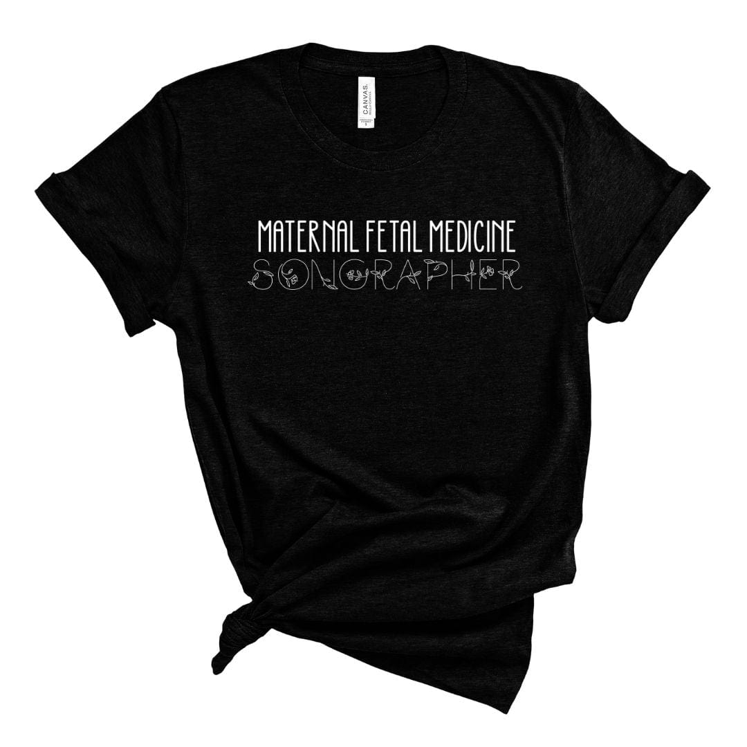 dBoldTees & DTF Transfers Maternal Fetal Medicine Sonographer Design 2 T-Shirt / XS / Black