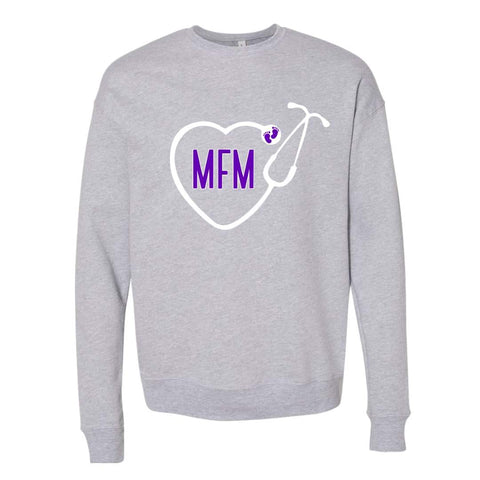 dBoldTees & DTF Transfers MFF Heart Shaped Stethoscope Crewneck Sweatshirt / XS