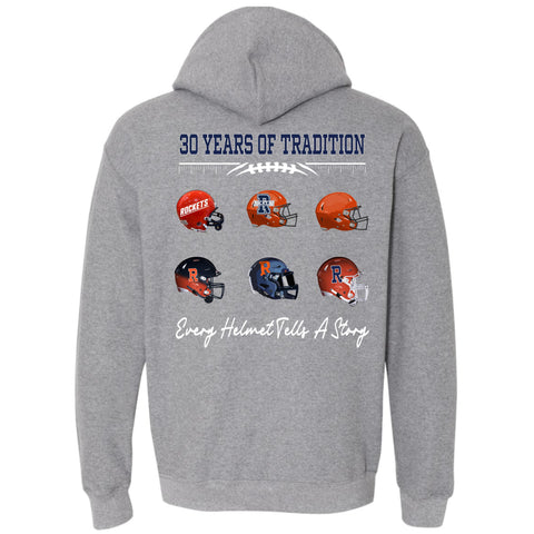 dBoldTees & DTF Transfers Rochester Football 30 Years of Tradition Hooded Sweatshirt FR114