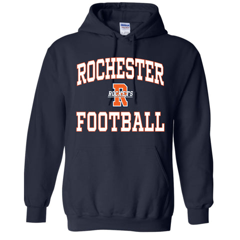 dBoldTees & DTF Transfers Rochester Football 30 Years of Tradition Hooded Sweatshirt FR114 2T / Navy