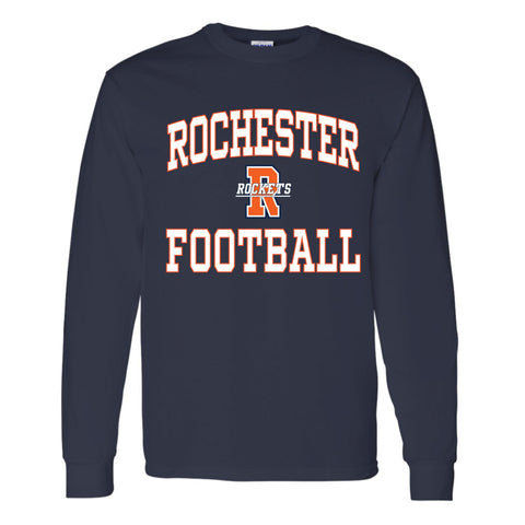 dBoldTees & DTF Transfers Rochester Football 30 Years of Tradition Long Sleeved T-shirt FR114 2T / Navy