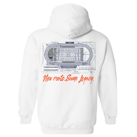 dBoldTees & DTF Transfers Rochester Football Rocket Nation Built On Tradition Hooded Sweatshirt FR114