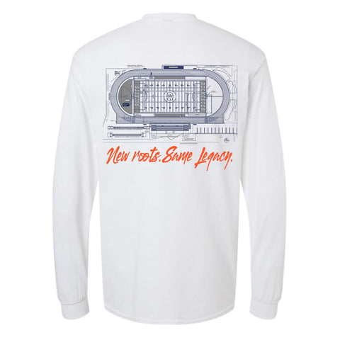 dBoldTees & DTF Transfers Rochester Football Rocket Nation Built On Tradition Long Sleeved T-shirt FR114