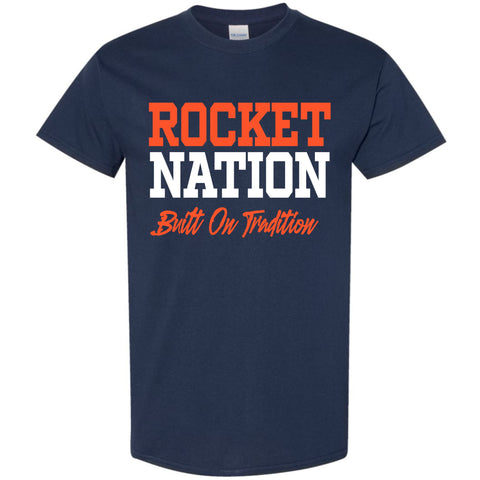 dBoldTees & DTF Transfers Rochester Football Rocket Nation Built On Tradition T-shirt FR114 2T / Navy