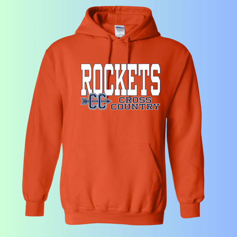 dBoldTees & DTF Transfers Rochester Rockets Cross Country Gildan Apparel - RR001 Hoodie 18500 / Adult Small / Orange