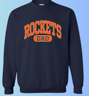 dBoldTees & DTF Transfers Rochester Rockets Dad Gildan Apparel - RR001 Crewneck 18000 / Adult Small / Navy