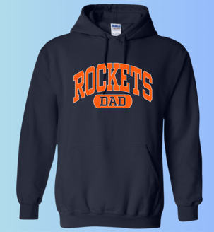 dBoldTees & DTF Transfers Rochester Rockets Dad Gildan Apparel - RR001 Hoodie 18500 / Adult Small / Navy