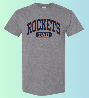 dBoldTees & DTF Transfers Rochester Rockets Dad Gildan Apparel - RR001 T-Shirt 5000 / Adult Small / Gray