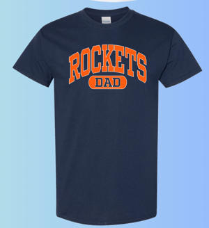 dBoldTees & DTF Transfers Rochester Rockets Dad Gildan Apparel - RR001 T-Shirt 5000 / Adult Small / Navy
