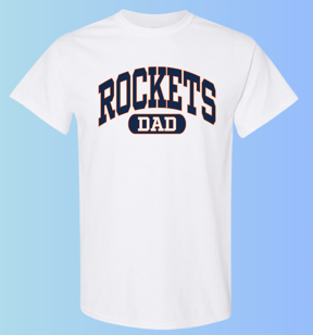 dBoldTees & DTF Transfers Rochester Rockets Dad Gildan Apparel - RR001 T-Shirt 5000 / Adult Small / White