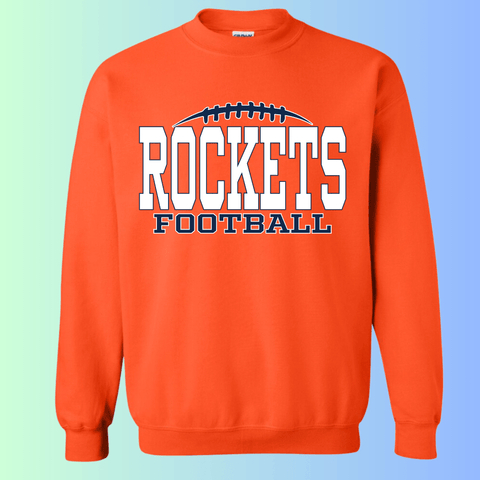 dBoldTees & DTF Transfers Rochester Rockets Football Gildan Apparel - RR001 Crewneck 18000 / Adult Small / Orange