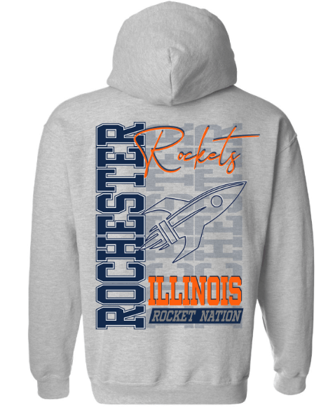 dBoldTees & DTF Transfers Rochester Rockets Gildan Hoodie 18500 - RR001