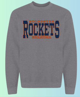 dBoldTees & DTF Transfers Rochester Rockets Grandma Gildan Apparel - RR001 Crewneck 18000 / Adult Small / Gray