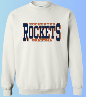 dBoldTees & DTF Transfers Rochester Rockets Grandma Gildan Apparel - RR001 Crewneck 18000 / Adult Small / White