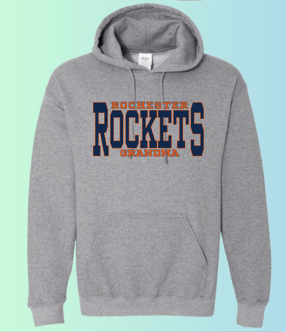 dBoldTees & DTF Transfers Rochester Rockets Grandma Gildan Apparel - RR001 Hoodie 18500 / Adult Small / Gray