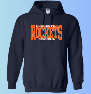 dBoldTees & DTF Transfers Rochester Rockets Grandma Gildan Apparel - RR001 Hoodie 18500 / Adult Small / Navy