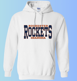 dBoldTees & DTF Transfers Rochester Rockets Grandma Gildan Apparel - RR001 Hoodie 18500 / Adult Small / White