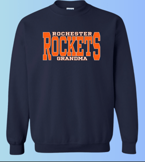 dBoldTees & DTF Transfers Rochester Rockets Grandpa Gildan Apparel - RR001 Crewneck 18000 / Adult Small / Navy