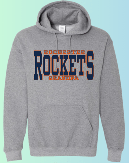 dBoldTees & DTF Transfers Rochester Rockets Grandpa Gildan Apparel - RR001 Hoodie 18500 / Adult Small / Gray