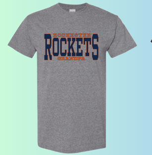 dBoldTees & DTF Transfers Rochester Rockets Grandpa Gildan Apparel - RR001 T-Shirt 5000 / Adult Small / Gray