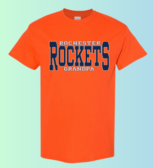 dBoldTees & DTF Transfers Rochester Rockets Grandpa Gildan Apparel - RR001 T-Shirt 5000 / Adult Small / Orange