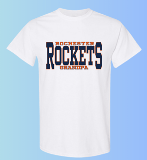 dBoldTees & DTF Transfers Rochester Rockets Grandpa Gildan Apparel - RR001 T-Shirt 5000 / Adult Small / White
