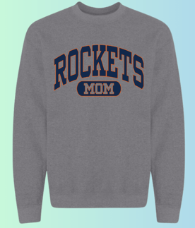 dBoldTees & DTF Transfers Rochester Rockets Mom Gildan Apparel - RR001 Crewneck 18000 / Adult Small / Gray