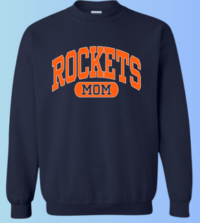 dBoldTees & DTF Transfers Rochester Rockets Mom Gildan Apparel - RR001 Crewneck 18000 / Adult Small / Navy