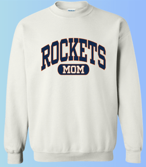 dBoldTees & DTF Transfers Rochester Rockets Mom Gildan Apparel - RR001 Crewneck 18000 / Adult Small / White