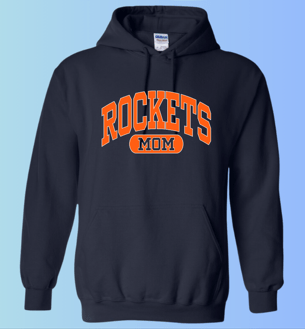 dBoldTees & DTF Transfers Rochester Rockets Mom Gildan Apparel - RR001 Hoodie 18500 / Adult Small / Navy