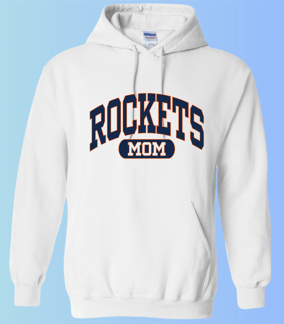 dBoldTees & DTF Transfers Rochester Rockets Mom Gildan Apparel - RR001 Hoodie 18500 / Adult Small / White
