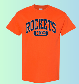 dBoldTees & DTF Transfers Rochester Rockets Mom Gildan Apparel - RR001 T-Shirt 5000 / Adult Small / Orange