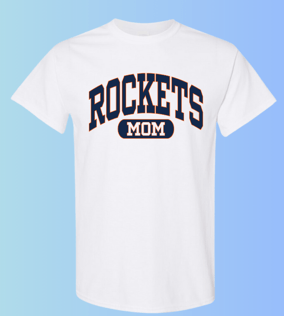 dBoldTees & DTF Transfers Rochester Rockets Mom Gildan Apparel - RR001 T-Shirt 5000 / Adult Small / White