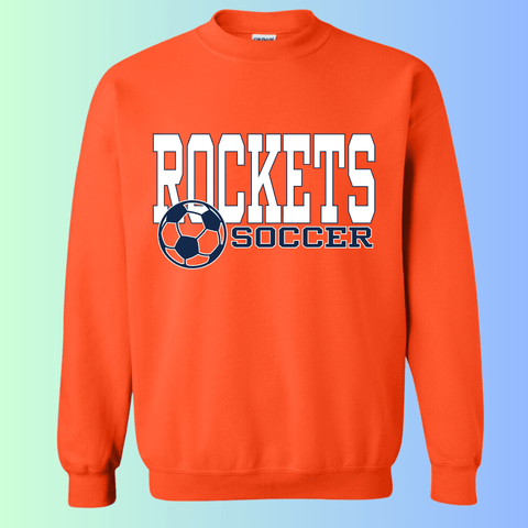 dBoldTees & DTF Transfers Rochester Rockets Soccer Gildan Apparel - RR001 Crewneck 18000 / Adult Small / Orange