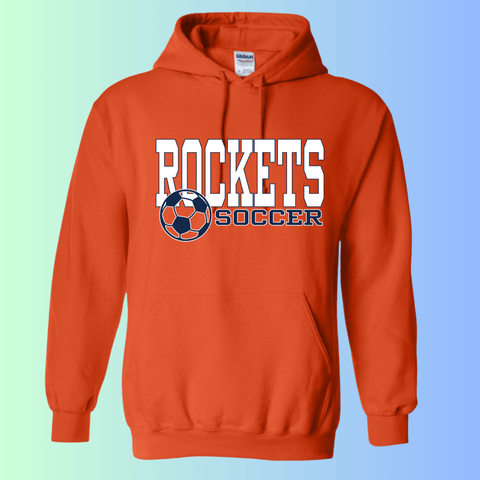 dBoldTees & DTF Transfers Rochester Rockets Soccer Gildan Apparel - RR001 Hoodie 18500 / Adult Small / Orange