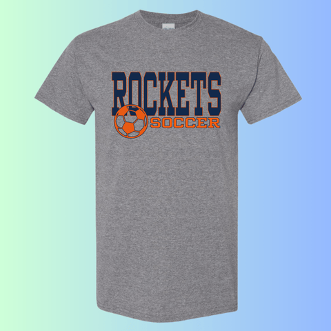dBoldTees & DTF Transfers Rochester Rockets Soccer Gildan Apparel - RR001 T-Shirt 5000 / Adult Small / Gray